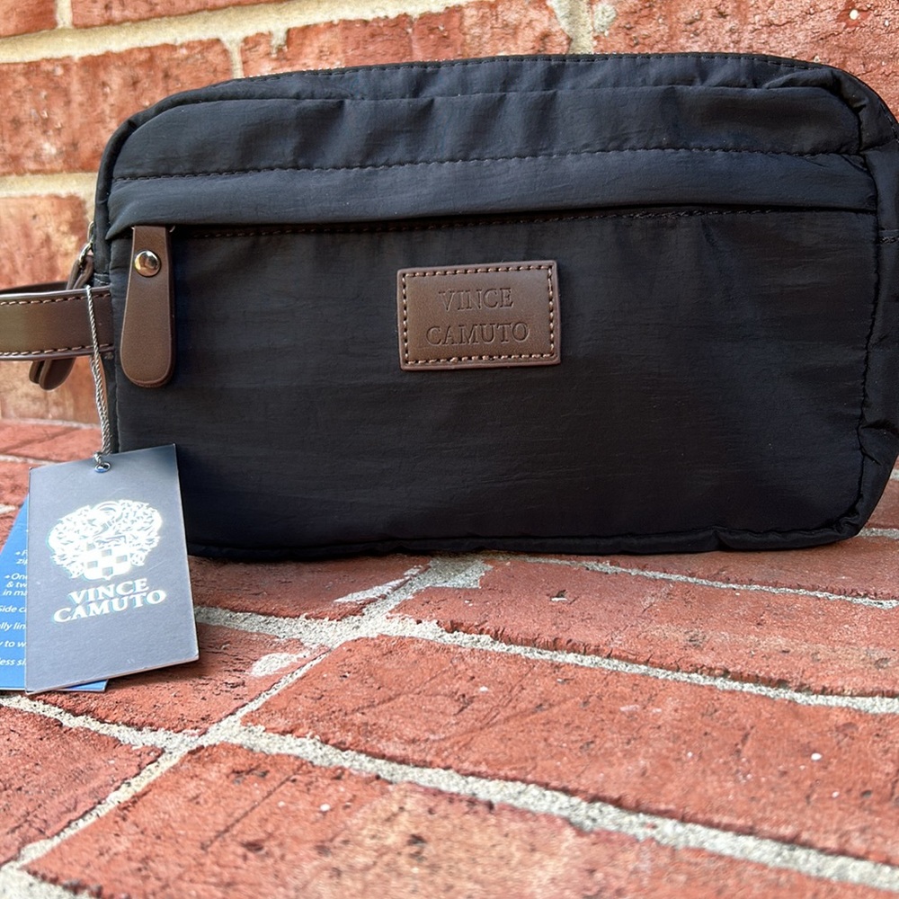 Vince Camuto Men’s Black Multi Storage Toiletry Bag
